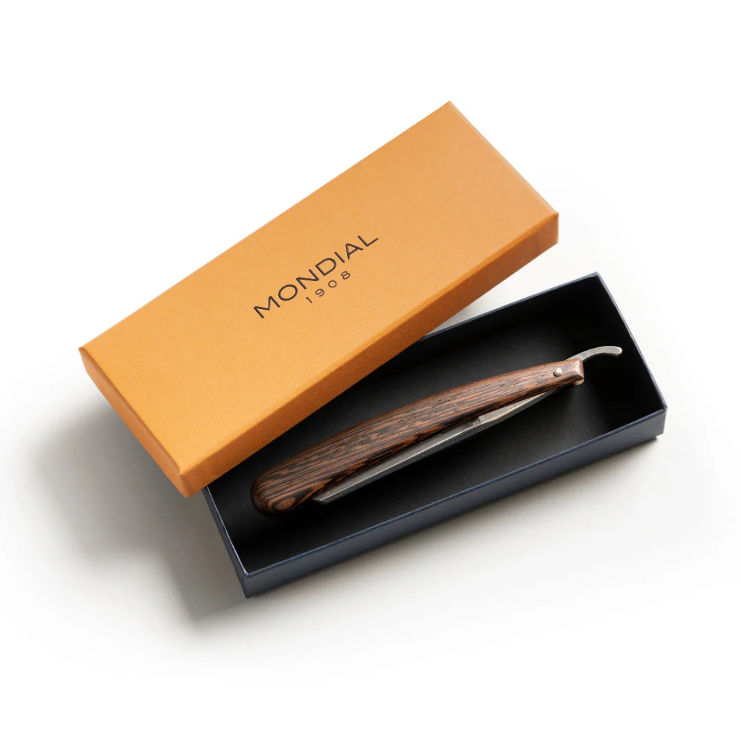 Heritage Straight Edge Razor with Wengé Wood Scales - Image 3