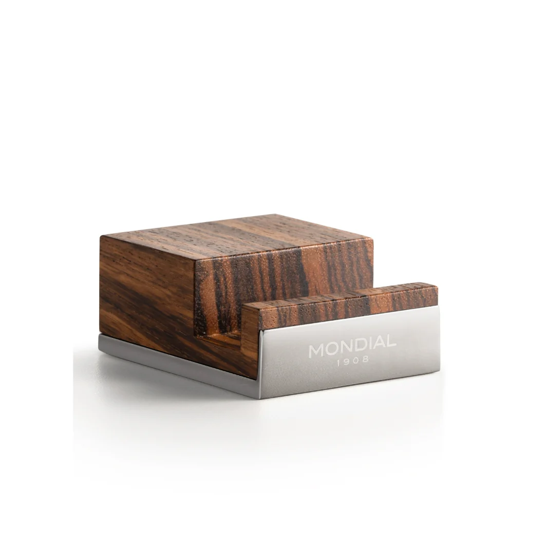 Mythos Cartridge Razor Handle in Zebrano Wood with Stand: Fusion - Image 4