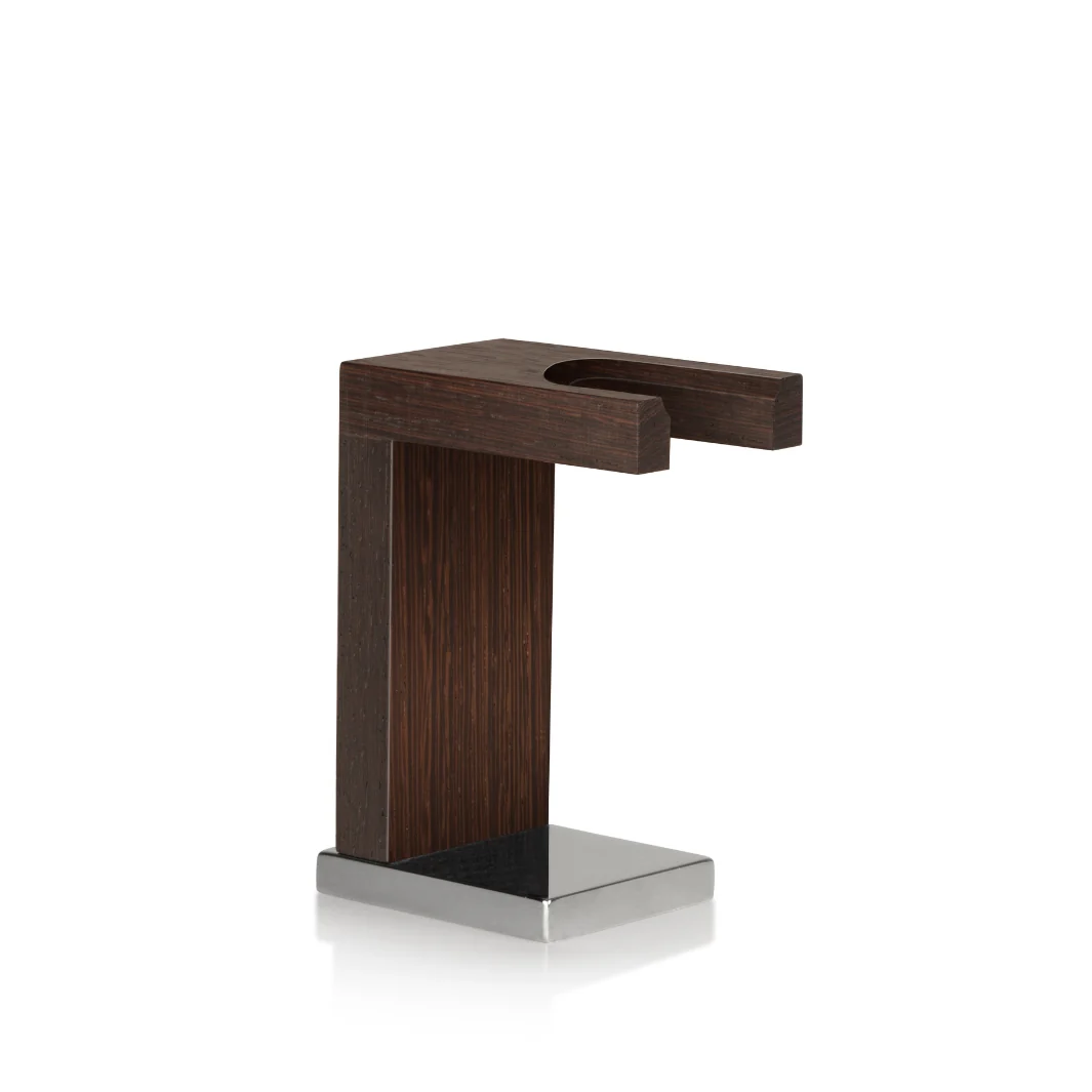 Prestige Wengé Silvertip Badger Shaving Brush with Wood Stand - Image 3