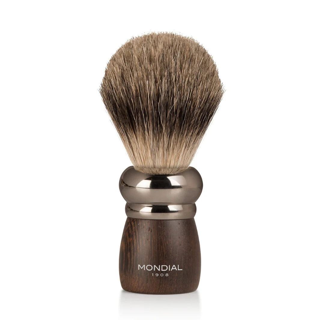 Prestige Wengé Wood Shaving Set with Super Badger Brush & Cartridge Razor - Image 5